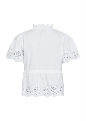 Satsi Embroidery bluse White Neo Noir 